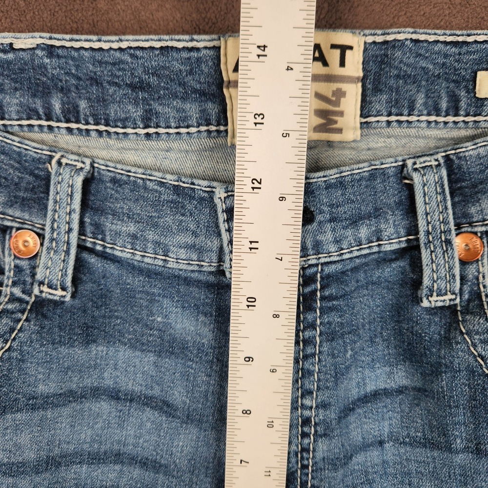 Ariat M4 Hugo Jeans Mens 38x32 Blue Medium Wash Relaxed Boot Cut Denim Workwear - Picture 14 of 16